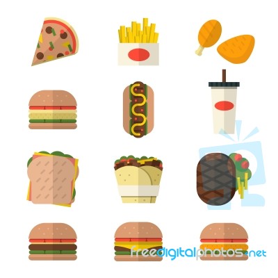 Fast Food Icon Stock Image