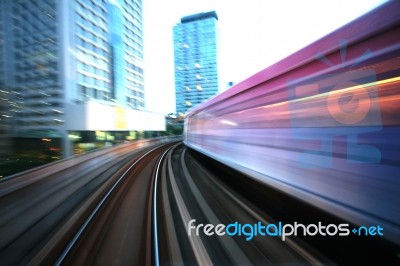 Fast Sky Train Stock Photo