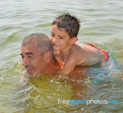 Father And Son Stock Photo