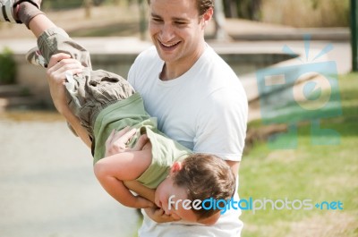 Father With Son Stock Photo