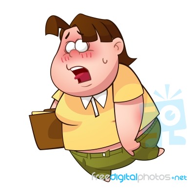 Fatty Women Be Tired Stock Image