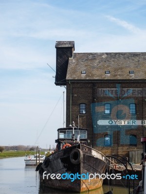 Faversham, Kent/uk - March 29 : Boats Moored On The Swale In Fav… Stock Photo