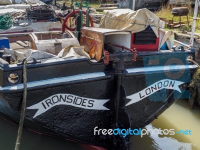 Faversham, Kent/uk - March 29 : Ironsides Moored In A Creek Off Stock Photo