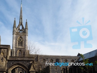 Faversham, Kent/uk - March 29 : View Of St Mary Of Charity Churc… Stock Photo