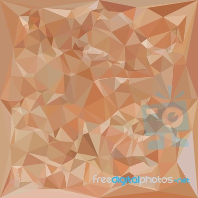 Fawn Brown Abstract Low Polygon Background Stock Image