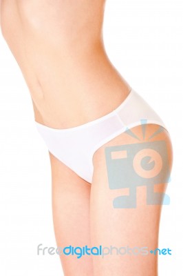 Female Body In Underwear Stock Photo