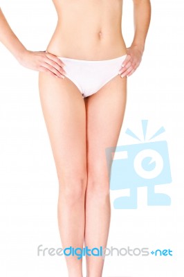 Female Body In Underwear Stock Photo