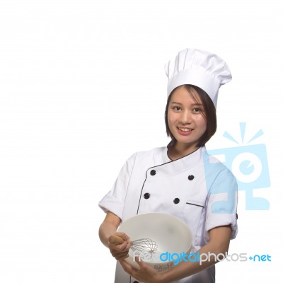 Female Cook Stock Photo