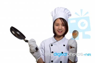 Female Cook Stock Photo