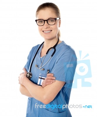 Female Doctor Smiling Stock Photo