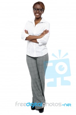 Female Executive With Crossed Arms Stock Photo