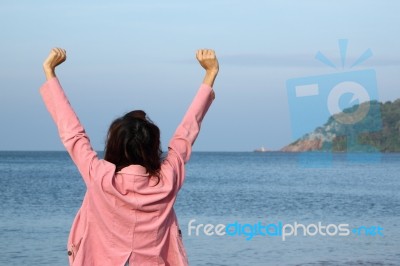 Female On Vacation Stock Photo