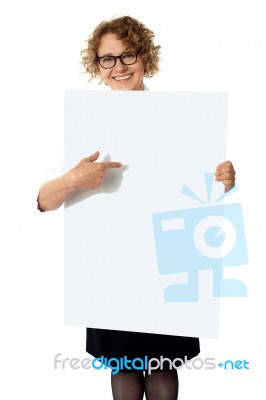 Female Representative Of A Company Stock Photo