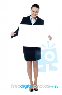 Female Representative Of A Company Stock Photo