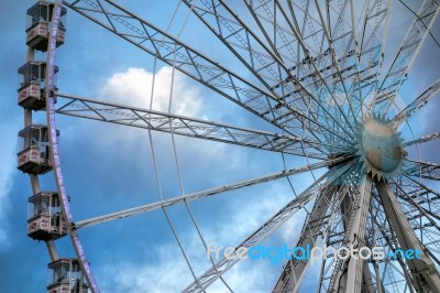 Ferris Wheel At Winter Wonderland Hyde Park Stock Photo