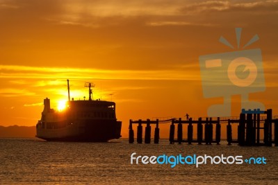 Ferry Boat To Samui Stock Photo