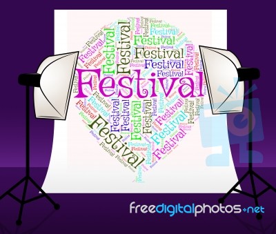 Festival Balloon Means Text Concert And Festivities Stock Image