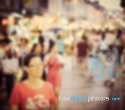 Festival Event With Blurred People Background In Phuket Stock Photo