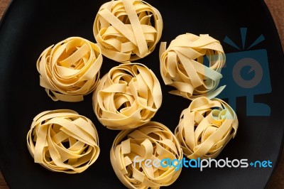 Fettuccine Pasta Italian Food Still Life Stock Photo