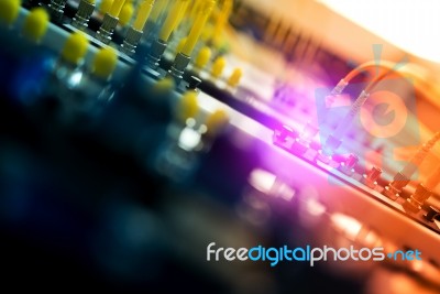 Fiber Optic With Servers In A Technology Data Center Stock Photo