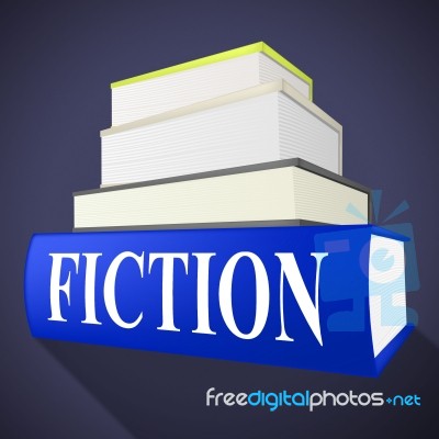 Fiction Book Indicates Imaginative Writing And Books Stock Image