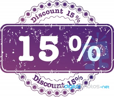 Fifteen Percent Discount Stock Image