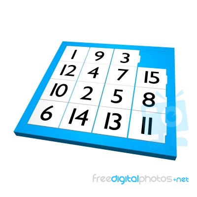 Fifteen Puzzle Game Stock Image