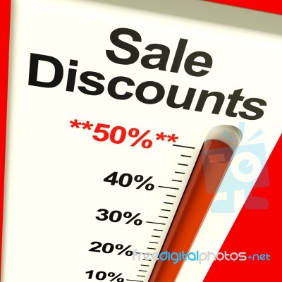 Fifty Percent Sale Discounts Stock Image