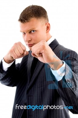 Fighting Businessman Stock Photo