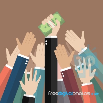 Fighting For Money Stock Image