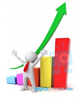 Figure And Successful Graph Stock Image