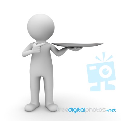 Figure Holding Plate Stock Image