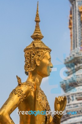 Figure Of Kinnara Statue Stock Photo