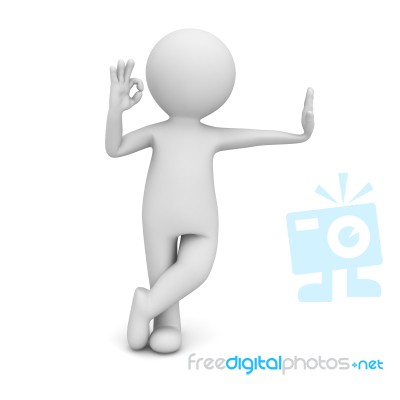 Figure Okay Gesture Stock Image