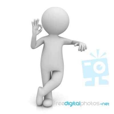 Figure Okay Gesture Stock Image