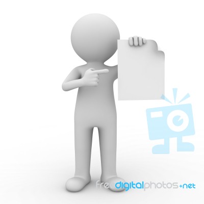 Figure Showing Blank Paper Stock Image