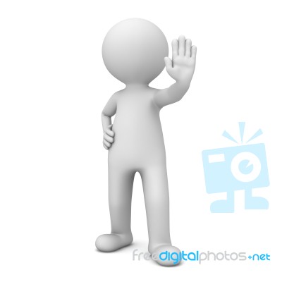 Figure Showing Stop Gesture Stock Image