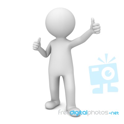 Figure Showing Thumbs Up Stock Image