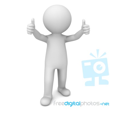 Figure Showing Thumbs Up Stock Image