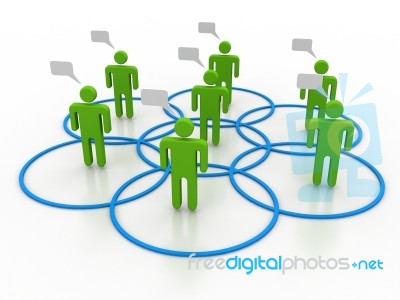 Figure With Network Concept Stock Image