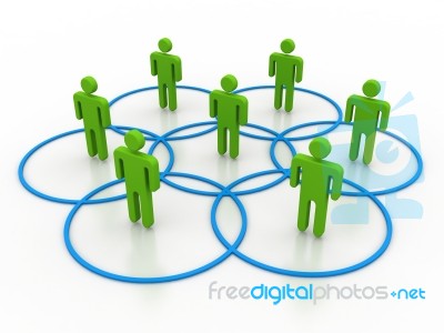 Figure With Network Concept Stock Image