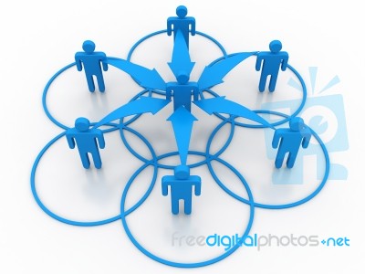 Figure With Network Concept Stock Image