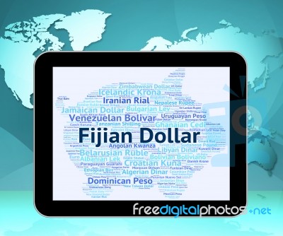 Fijian Dollar Shows Forex Trading And Currencies Stock Image