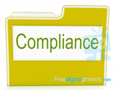 File Compliance Means Agree To And Rules Stock Image