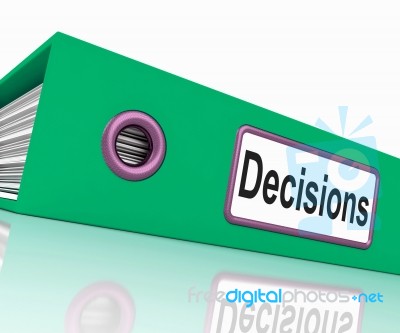 File Decisions Represents Binder Business And Folders Stock Image