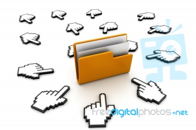 File Folder And Cursors Stock Image