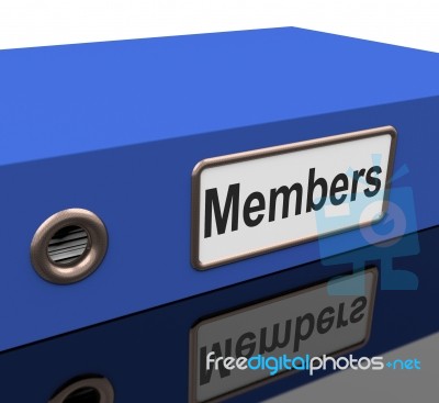 File Members Means Sign Up And Application Stock Image