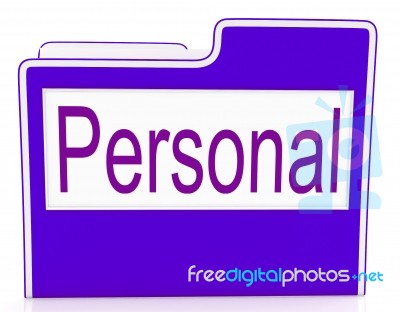 File Personal Means Confidentially Folders And Individually Stock Image