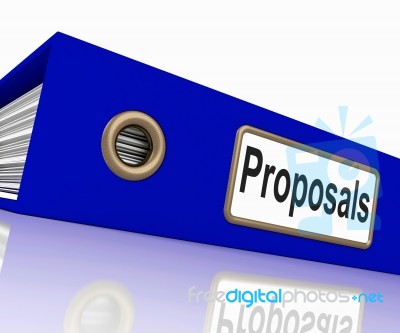 File Proposals Represents Game Plan And Activity Stock Image