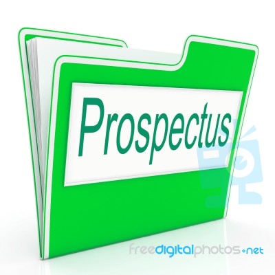 File Prospectus Shows Advertise Pamphlet And Describe Stock Image